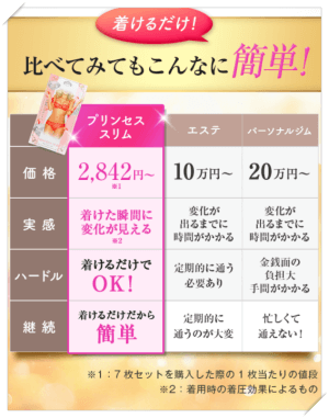 もちろん一番お得なのは7着以上での購入ですが、プリンセススリムの洗濯頻度を考えると最低4着以上持っていれば毎日着回すことができるはずです(´▽`)